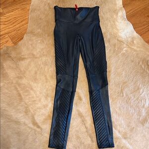 SPANX Black Faux Leather Leggings